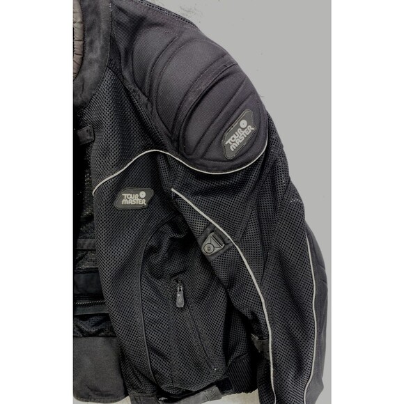 Tourmaster Intake Motorcycle Jacket Mens Size Large 44 Coat Black CE Protector - Picture 4 of 16